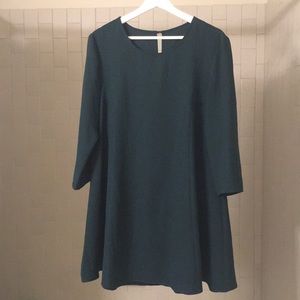 Emerald green swing dress